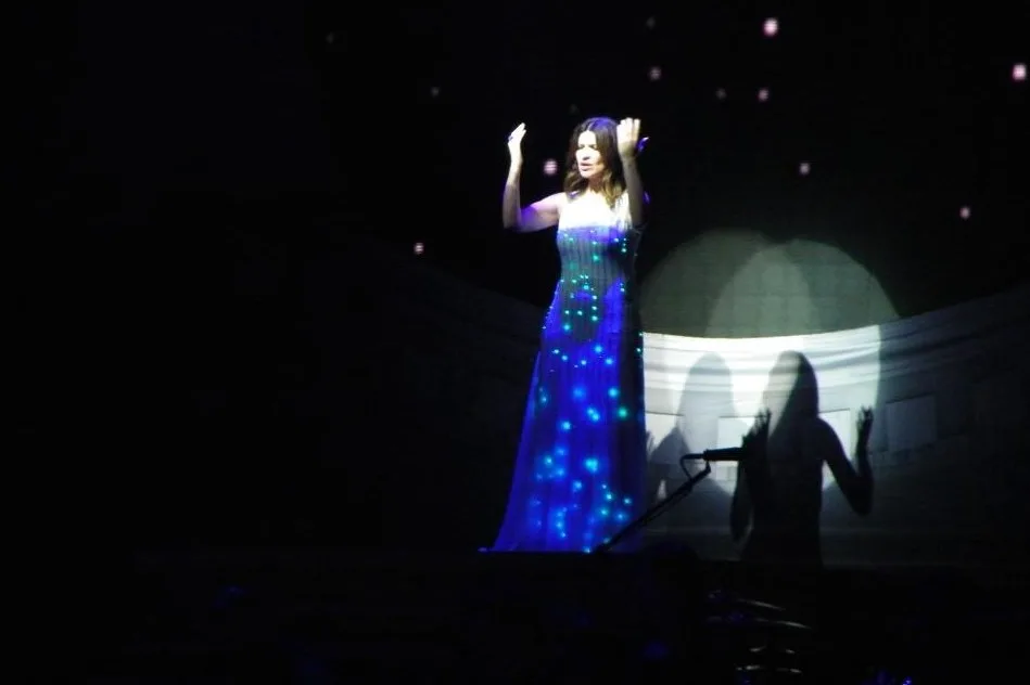 Laura Pausini Aqua Dress