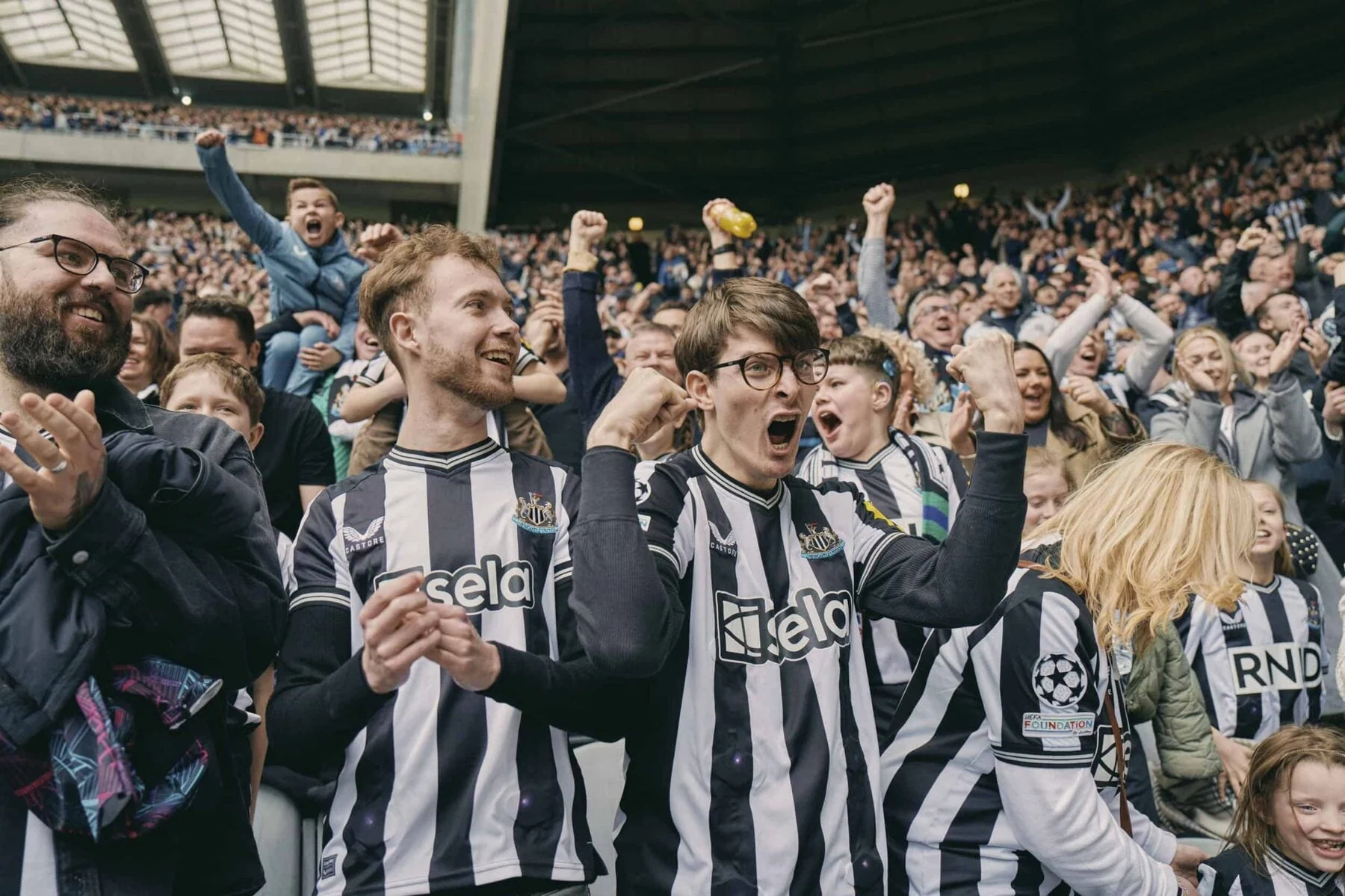 Newcastle United fans experiencing the match together with SoundShirt